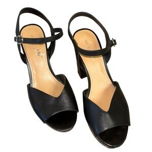 Marc Fisher Black Platform High Heels Women’s 10 Disco Mobwife Goth FairyGoth